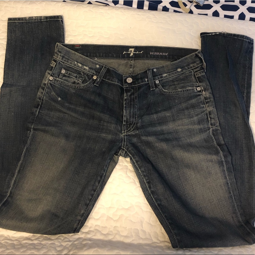 7 for all mankind distressed skinny jean